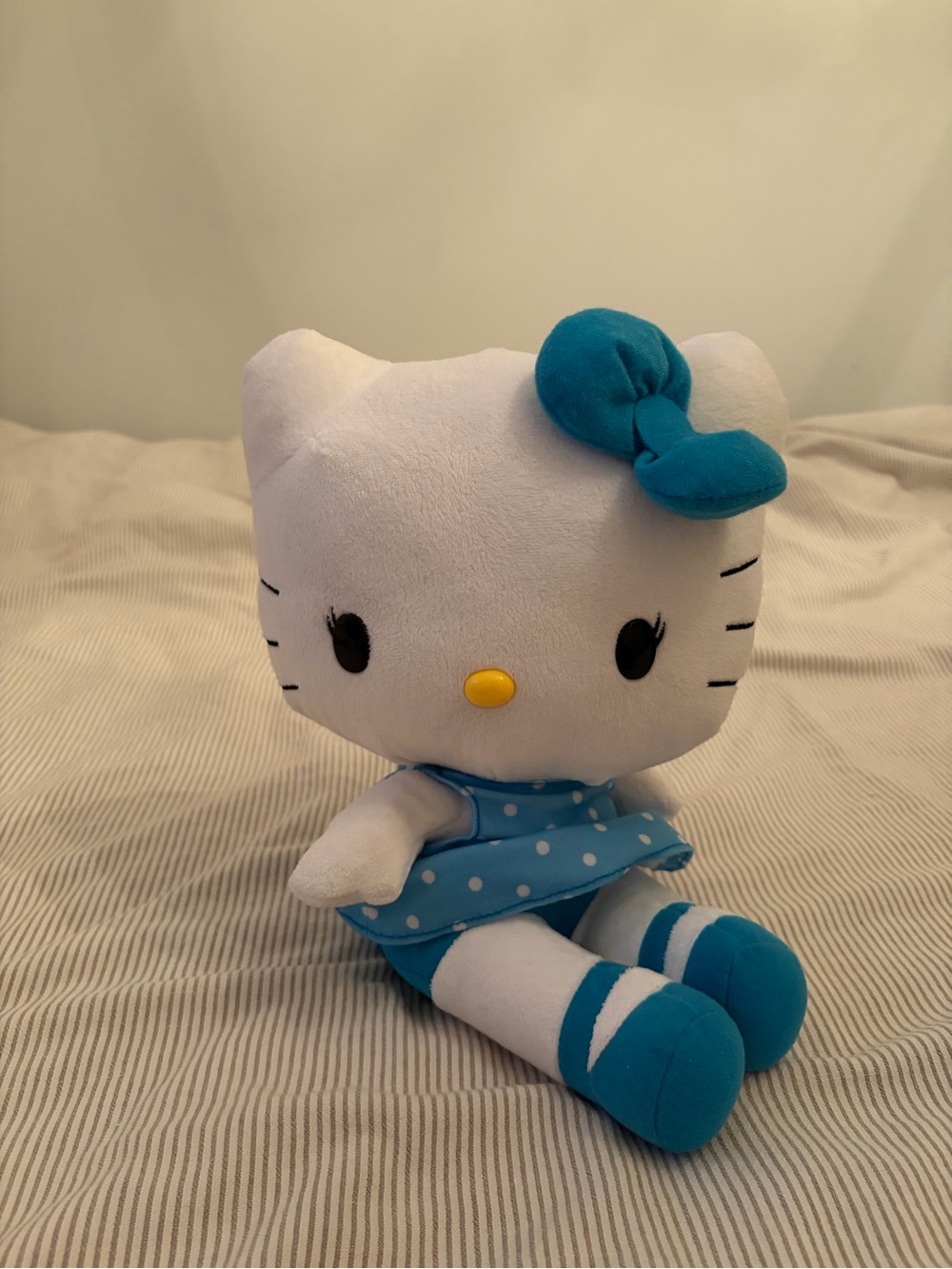 Sanrio Blue and White Polka Dot Hello Kitty Plush 2011